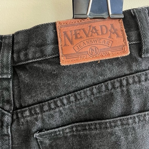 Vintage Nevada Black High Waisted Tapered Jeans with Eye detail - Picture 5 of 11